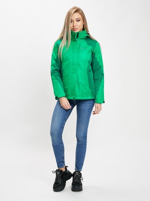 Куртка демисезонная 3 в 1 зеленого цвета 33213Z фото в интернет-магазине FrontFlip.Ru