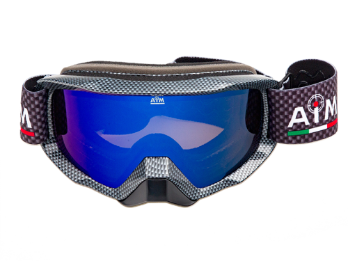 Очки снегоходные с двойной линзой AiM (PRO) 186-102 Carbon Glossy фото в интернет-магазине FrontFlip.Ru