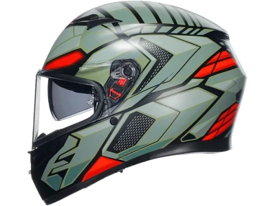 AGV Шлем K-3 E2206 DECEPT MATT BLACK/GREEN/RED фото в интернет-магазине FrontFlip.Ru