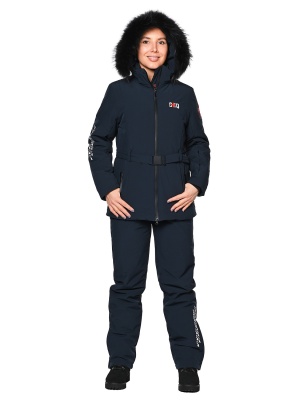 SNOW HEADQUARTER Снегоходный костюм женский KB-0128 Темно-синий фото в интернет-магазине FrontFlip.Ru