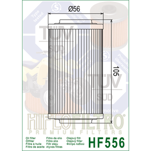 HIFLOFILTRO Масляные фильтры (HF556) фото в интернет-магазине FrontFlip.Ru