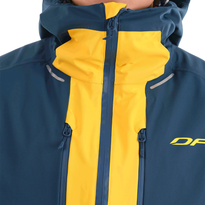 Dragonfly Куртка горнолыжная утепленная Gravity Premium MAN Yellow - Dark Ocean фото в интернет-магазине FrontFlip.Ru