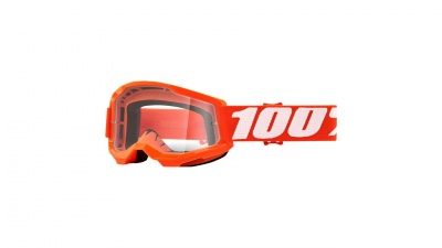Очки подростковые 100% strata 2 junior goggle orange / clear lens фото в интернет-магазине FrontFlip.Ru