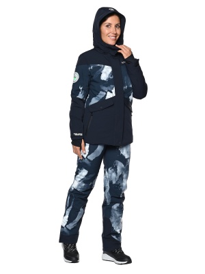 SNOW HEADQUARTER Снегоходный костюм женский KB-0211 Темно-синий фото в интернет-магазине FrontFlip.Ru