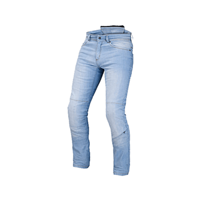 MACNA STONE Брюки ткань джинс.голуб. фото в интернет-магазине FrontFlip.Ru