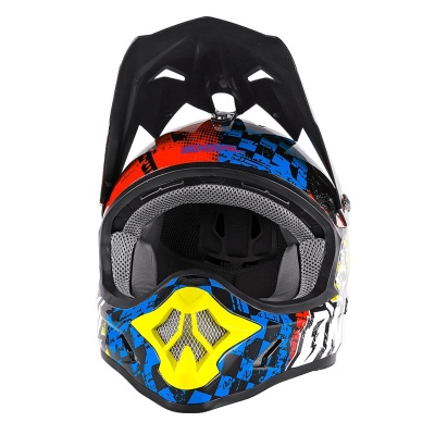 ONEAL Шлем кроссовый 3Series WILD Термопластик, глянец, Синий/Красный фото в интернет-магазине FrontFlip.Ru