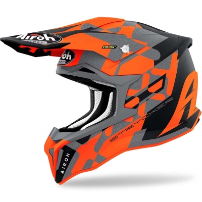 AIROH шлем кросс STRYCKER XXX ORANGE MATT фото в интернет-магазине FrontFlip.Ru