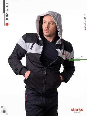 МотоТолстовка STARKS CITY RIDE Черный фото в интернет-магазине FrontFlip.Ru