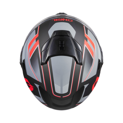 Шлем кроссовый со стеклом O'NEAL D-SRS Square, мат. черный/красный фото в интернет-магазине FrontFlip.Ru