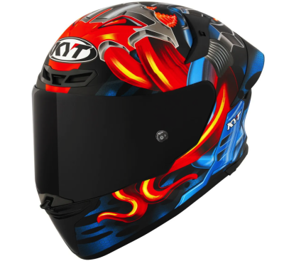 [KYT] Мотошлем TT-REVO MAGNET, цвет Черный Матовый/Синий/Красный фото в интернет-магазине FrontFlip.Ru