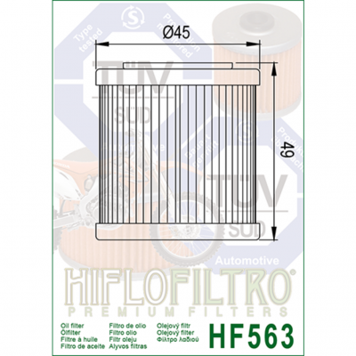 HIFLOFILTRO Масляные фильтры (HF563) фото в интернет-магазине FrontFlip.Ru