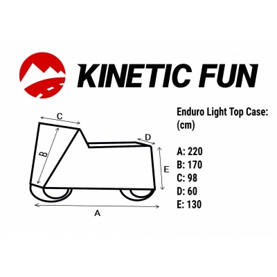 [KINETIC FUN] Чехол для мотоцикла с центральным кофром 'Enduro Light Top Case', 220х170 Ткань Окcфорд 240D, цвет Хаки фото в интернет-магазине FrontFlip.Ru