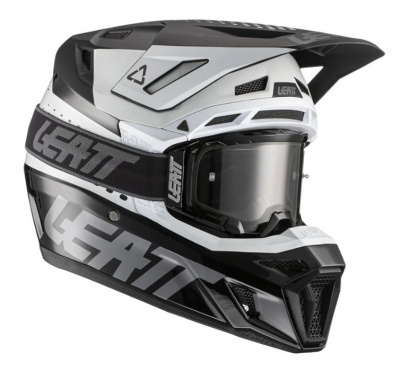 Мотошлем Leatt Moto 8.5 Helmet Kit Black/White фото в интернет-магазине FrontFlip.Ru