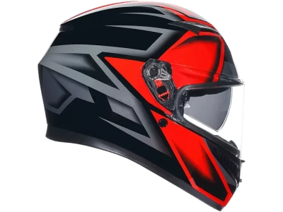 AGV Шлем K-3 E2206 COMPOUND BLACK/RED фото в интернет-магазине FrontFlip.Ru