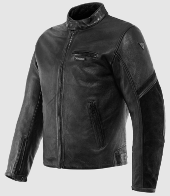 Куртка кожаная Dainese MERAK LEATHER JACKET Black фото в интернет-магазине FrontFlip.Ru