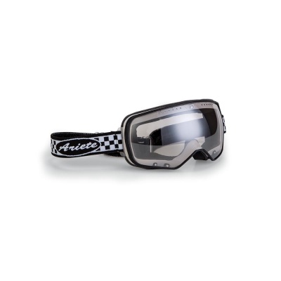 ARIETE Очки для шлема FEATHER GOGGLES -BLACK-CHEQUERED STRAP фото в интернет-магазине FrontFlip.Ru