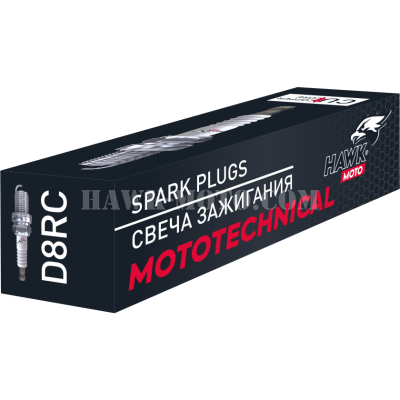 Cвеча зажигания HAWK MOTO D8RC (DR8EA) фото в интернет-магазине FrontFlip.Ru