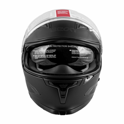 Шлем Beon B-503 MAT BLACK фото в интернет-магазине FrontFlip.Ru