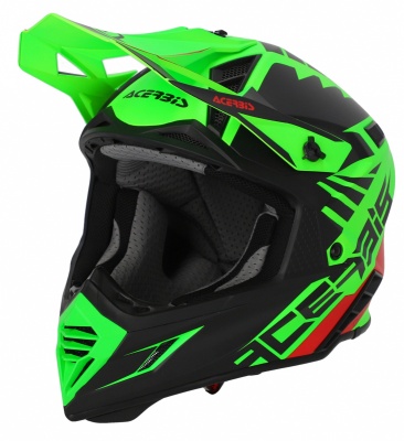 Шлем Acerbis X-TRACK 22-06 Fluo-Green/Black фото в интернет-магазине FrontFlip.Ru