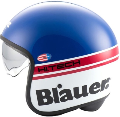 BLAUER Шлем PILOT H.T. 1.1 Blue/White фото в интернет-магазине FrontFlip.Ru
