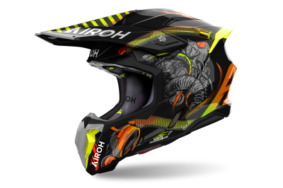Мотошлем AIROH TWIST 3 TOXIC GLOSS Кросс-Эндуро термопластик фото в интернет-магазине FrontFlip.Ru