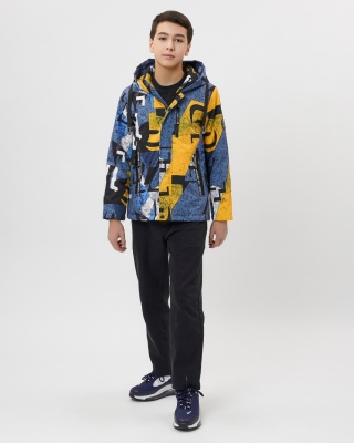Куртка демисезонная для мальчика желтого цвета 107J фото в интернет-магазине FrontFlip.Ru