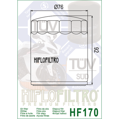 HIFLOFILTRO Масляные фильтры (HF170C) фото в интернет-магазине FrontFlip.Ru