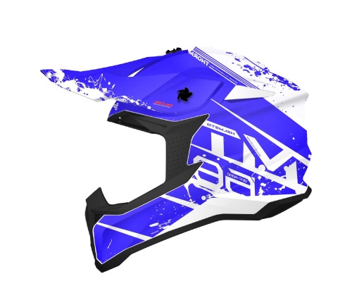 Шлем MT FALCON thorm MX802 Gloss Blue фото в интернет-магазине FrontFlip.Ru