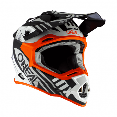 Шлем кроссовый O'NEAL 2Series Spyde 2.0 черный/белый фото в интернет-магазине FrontFlip.Ru