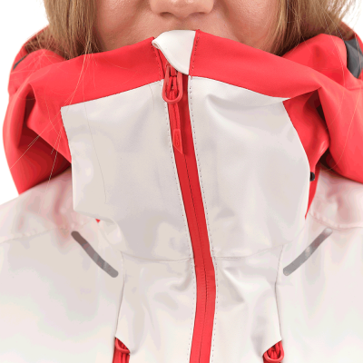 Dragonfly Куртка горнолыжная утепленная Gravity Premium WOMAN Gray-Red Fluo фото в интернет-магазине FrontFlip.Ru