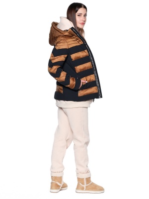 SNOW HEADQUARTER Зимняя куртка женская B-098 Песочный фото в интернет-магазине FrontFlip.Ru