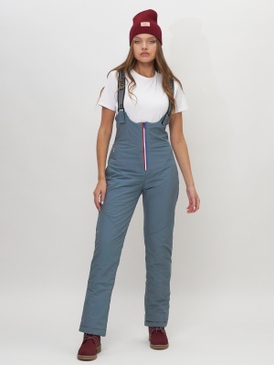 Полукомбинезон брюки горнолыжные женские  66179Sr фото в интернет-магазине FrontFlip.Ru