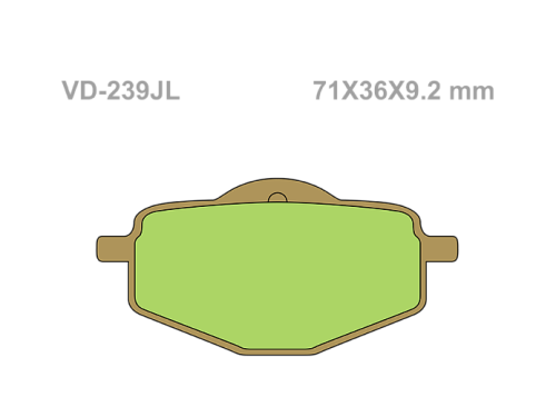 VESRAH Тормозные колодки  VD-239JL фото в интернет-магазине FrontFlip.Ru
