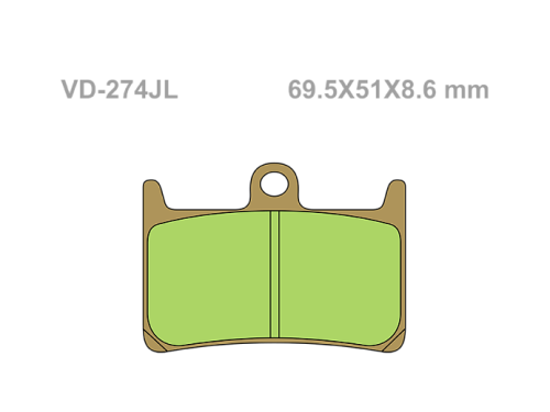 VESRAH Тормозные колодки  VD-274SRJL фото в интернет-магазине FrontFlip.Ru