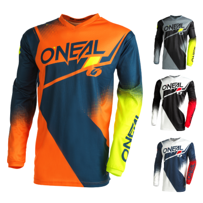 Джерси O'NEAL Element Racewear V.22 мужской(ие) синий/оранжевый фото в интернет-магазине FrontFlip.Ru