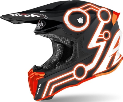 AIROH шлем кросс TWIST 2.0 NEON ORANGE MATT фото в интернет-магазине FrontFlip.Ru