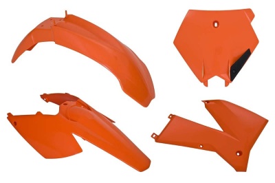 RTech Комплект пластика KTM SX-SXF 125-525 05-06 # EXC-EXCF125-525 05-07 оранжевый (moto parts) фото в интернет-магазине FrontFlip.Ru