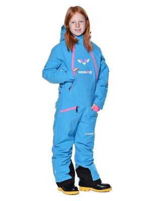 SNOW HEADQUARTER Снегоходный комбинезон для девочки T-9095 Голубой фото в интернет-магазине FrontFlip.Ru