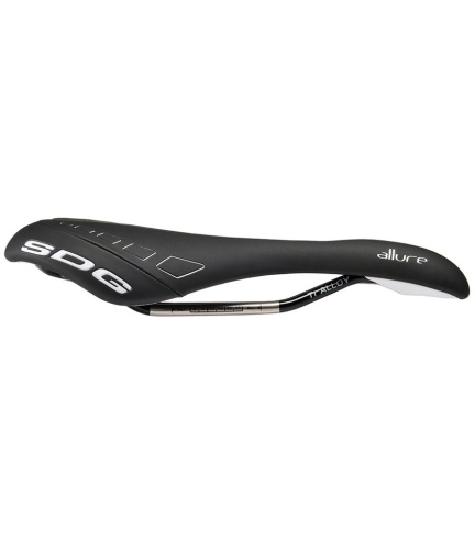 Седло SDG Allure Ti-Alloy Black/Black/Whtie (07110DS) фото в интернет-магазине FrontFlip.Ru