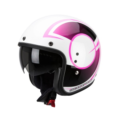 [SCORPION EXO] Мотошлем BELFAST CITURBAN, цвет Жемчужный/Розовый фото в интернет-магазине FrontFlip.Ru