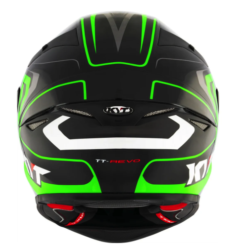 [KYT] Мотошлем TT-REVO OVERTECH, цвет Черный/Зеленый фото в интернет-магазине FrontFlip.Ru