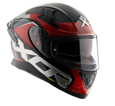 Шлем AXOR APEX CHROMTECH, цвет красный/чёрный/золото фото в интернет-магазине FrontFlip.Ru