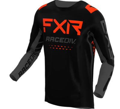 FXR MX Футболка Off-Road Jersey 22 Black/Char/Nuke Red фото в интернет-магазине FrontFlip.Ru