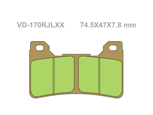 VESRAH Тормозные колодки  VD-170RJLXX  (301) фото в интернет-магазине FrontFlip.Ru
