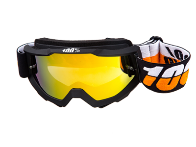 Очки кроссовые 100% STRATA MX Replica Black фото в интернет-магазине FrontFlip.Ru