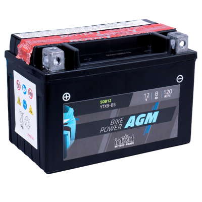 Аккумулятор intAct IA YTX9-BS, 12V, AGM фото в интернет-магазине FrontFlip.Ru