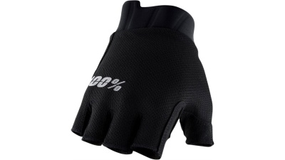 Велоперчатки 100% Exceeda Gel Short Finger Glove Black фото в интернет-магазине FrontFlip.Ru