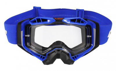 LS2 Очки кросс AURA Goggle с прозрачной линзой черно-синие фото в интернет-магазине FrontFlip.Ru