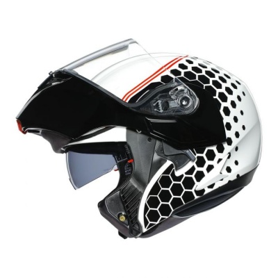 Шлем AGV COMPACT ST MULTI Detroit White/Black фото в интернет-магазине FrontFlip.Ru