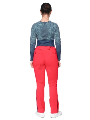 SNOW HEADQUARTER Горнолыжные брюки женские D-022 Красный фото в интернет-магазине FrontFlip.Ru
